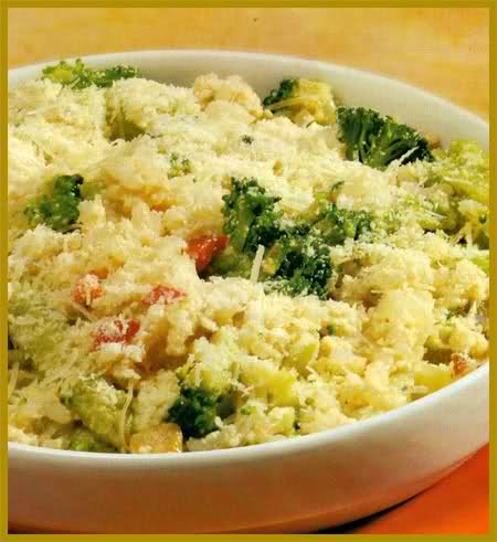 arroz con brócoli gratinado