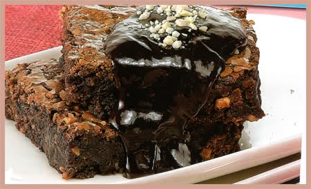 brownies de almendras con chocolate a la canela